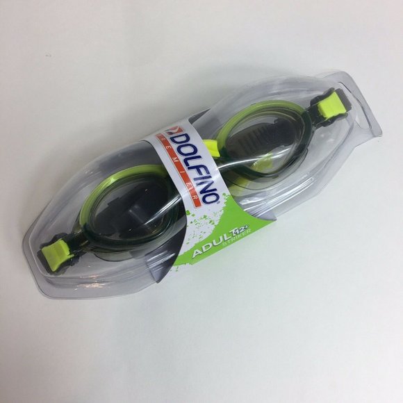 Dolfino Striker Silicone Swim Goggles Adult Ages 12+ UV400 Protection Latex Free - Picture 7 of 12